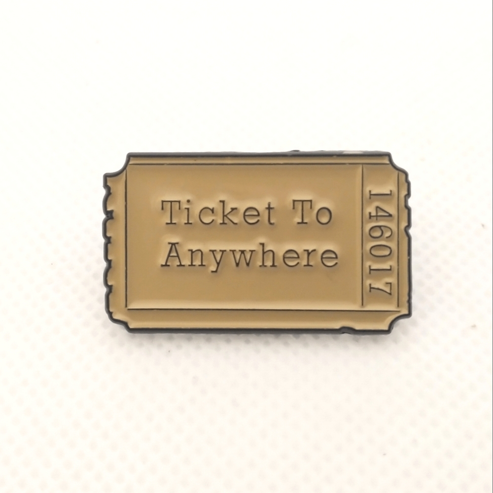 🧁 3/$30 Ticket to Anywhere Enamel Pin NEW